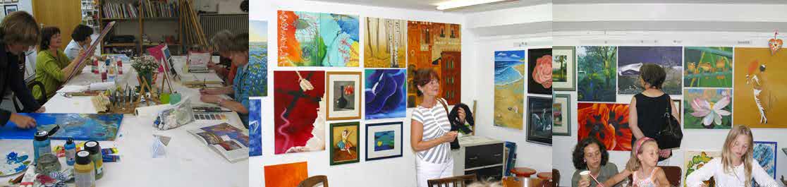 Einblicke in die Malschule – Kurse und Ausstellungen